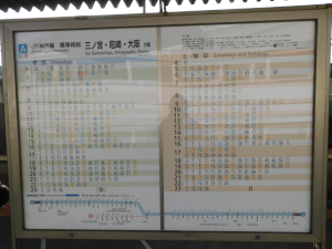 JR「西明石駅」　時刻表